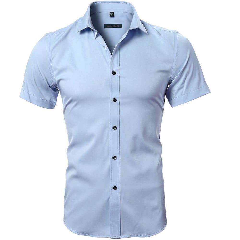 Mens Dress Shirts Slim Fit Short ...